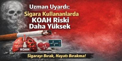 Uzman Uyardı: Sigara Kullananlarda KOAH Riski Daha Yüksek