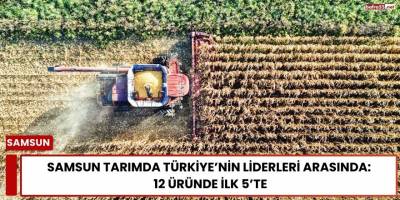 Samsun Tarımda Türkiye’nin Liderleri Arasında: 12 Üründe İlk 5’te