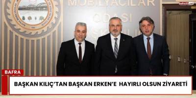 Başkan Kılıç’tan Başkan Erken’e Hayırlı Olsun Ziyareti