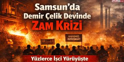 Samsun’da Demir Çelik Devinde Zam Krizi: Yüzlerce İşçi Yürüyüşte