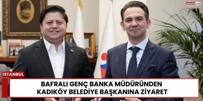 Bafralı Genç Banka Müdüründen, Kadıköy Belediye Başkanına Ziyaret