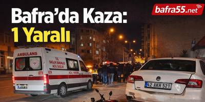 Bafra’da Motosiklet Otomobile Çarptı: 1 Yaralı