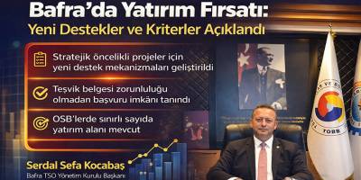 Bafra’da Yatırım Fırsatı: Yeni Destekler ve Kriterler Açıklandı