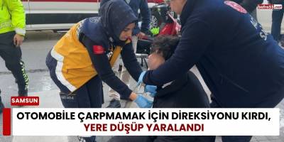 Otomobile Çarpmamak İçin Direksiyonu Kırdı, Yere Düşüp Yaralandı