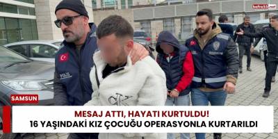 Mesajla yardım istedi polis kurtardı