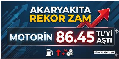 Akaryakıta Rekor Zam Motorin 86 TL’yi Aştı
