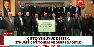 Çiftçiye Büyük Destek 376 Üreticiye Tohum ve Gübre Dağıtıldı