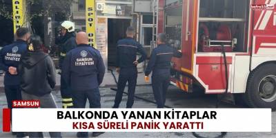 Balkonda Yanan Kitaplar Kısa Süreli Panik Yarattı