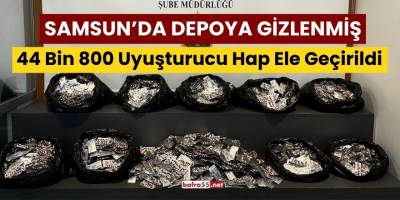 Samsun’da Depoya Gizlenmiş 44 Bin 800 Uyuşturucu Hap Ele Geçirildi
