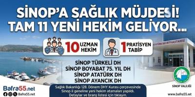 Sinop'a Sağlık Müjdesi! Tam 11 Yeni Hekim Geliyor...