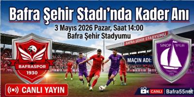 Bafra Şehir Stadı’nda Kader Anı 1930 Bafraspor Sinop Karşısında
