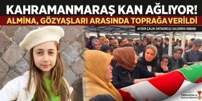 Kahramanmaraş Kan Ağlıyor Almina, Gözyaşları Arasında Toprağa Verildi
