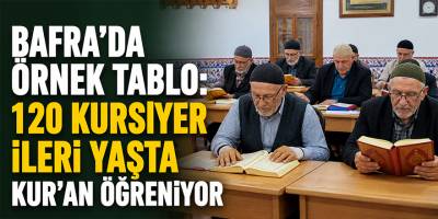 Bafra’da Örnek Tablo: 120 Kursiyer İleri Yaşta Kur’an Öğreniyor