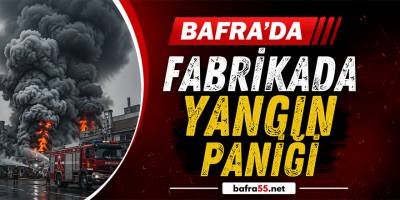 Bafra’da Fabrikada Güvenlik Kulübesi Yangını Paniği