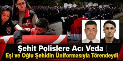Şehit Polislere Acı Veda | Eşi ve Oğlu Şehidin Üniformasıyla Törendeydi