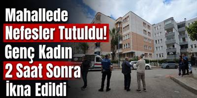 Mahallede Nefesler Tutuldu! Genç Kadın 2 Saat Sonra İkna Edildi