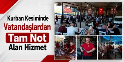 Kurban Kesiminde Vatandaşlardan Tam Not Alan Hizmet