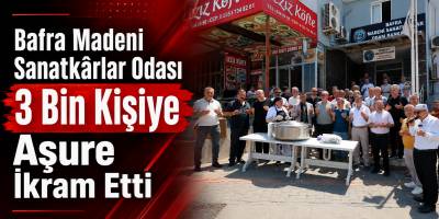 Bafra Madeni Sanatkârlar Odası 3 Bin Kişiye Aşure İkram Etti