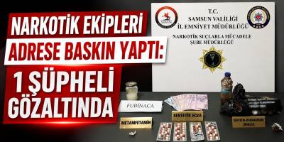 Narkotik Ekipleri Adrese Baskın Yaptı: 1 Şüpheli Gözaltında