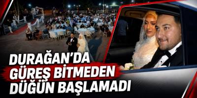 Durağan’da Güreş Bitmeden Düğün Başlamadı