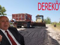 DEREKÖYDE ASFALT YAPIM ÇALIŞMALARI BAŞLADI