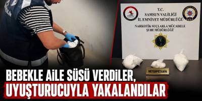 Bebekle Aile Süsü Verdiler, Uyuşturucuyla Yakalandılar