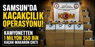 Samsun’da Kamyonetten 1 Milyon 350 Bin Kaçak Makaron Çıktı