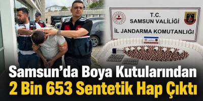 Samsun’da Boya Kutularından 2 Bin 653 Sentetik Hap Çıktı