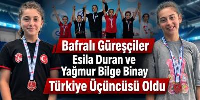 Bafralı Esila Duran ve Yağmur Bilge Binay’dan Türkiye Üçüncülüğü