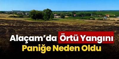 Alaçam’da Örtü Yangını Paniğe Neden Oldu