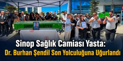 Sinop’ta Dr. Burhan Şendil İçin Hastane Önünde Tören