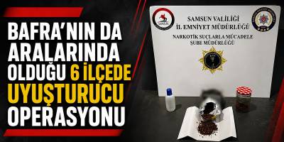 Bafra’nın da Aralarında Olduğu 6 İlçede Uyuşturucu Operasyonu
