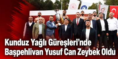 Kunduz Yağlı Güreşleri’nde Başpehlivan Yusuf Can Zeybek Oldu