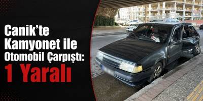 Canik’te Kamyonet ile Otomobil Çarpıştı: 1 Yaralı