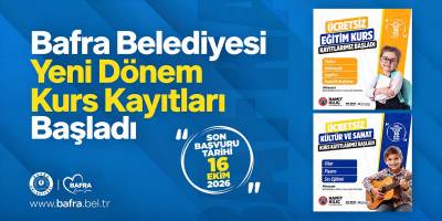 Bafra’da Çocuk ve Gençlere 7 Farklı Kurs