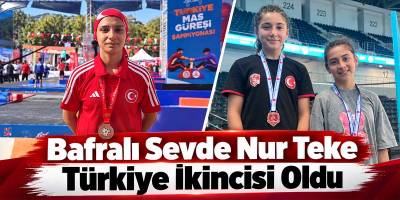 Bafralı Sevde Nur Teke Türkiye İkincisi Oldu