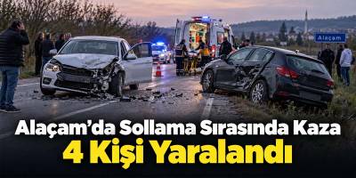 Alaçam’da Sollama Sırasında Kaza 4 Kişi Yaralandı
