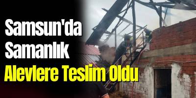 Samsun’da Samanlık Alevlere Teslim Oldu
