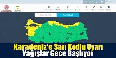Karadeniz’e Sarı Kodlu Uyarı Yağışlar Gece Başlıyor