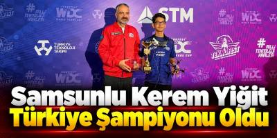 Samsunlu Kerem Yiğit Türkiye Şampiyonu Oldu