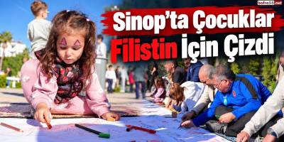 Sinop’ta Çocuklar Filistin İçin Çizdi