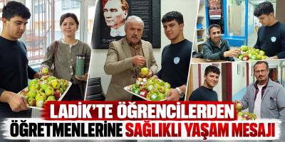 Ladik’te Öğrencilerden Öğretmenlerine Sağlıklı Yaşam Mesajı