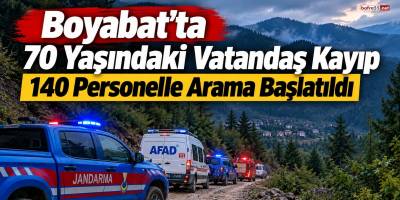 Boyabat’ta 70 Yaşındaki Vatandaş Kayıp 140 Personelle Arama Başlatıldı