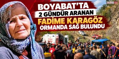 Boyabat’ta 2 Gündür Aranan Fadime Karagöz Ormanda Sağ Bulundu