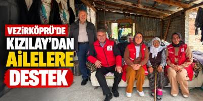 Vezirköprü’de Kızılay’dan Ailelere Destek