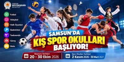 Samsun’da Kış Spor Okulları Başlıyor! Başvurular Açıldı