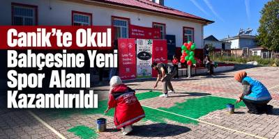 canik diye geçirbaşlığı Canik’te Okul Bahçesine Yeni Spor Alanı Kazandırıldı