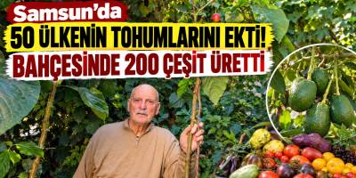 Samsun’da 50 Ülkenin Tohumlarını Ekti! Bahçesinde 200 Çeşit Üretti