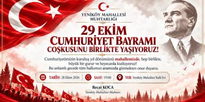 Cumhuriyet’in 103. Yılında Bafra Yeniköy Tek Yürek Olacak