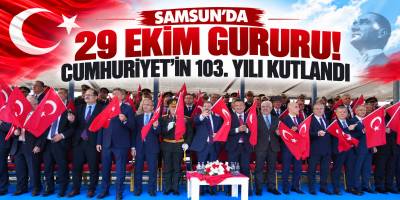 Samsun’da 29 Ekim Gururu! Cumhuriyet’in 103. Yılı Kutlandı